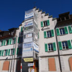 Montage Echafaudages à Bulle, Place du Marché