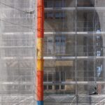 Echafaudage ville Fribourg Cathedrale