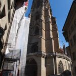 Echafaudage ville Fribourg Cathedrale