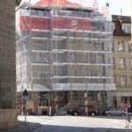 Echafaudage ville Fribourg Cathedrale