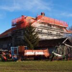 Echafaudages renovation ferme