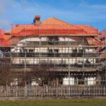 Echafaudages renovation ferme