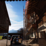 Echafaudages renovation ferme