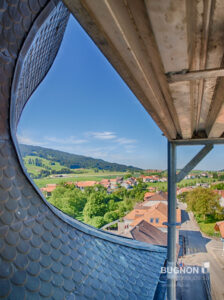 Echafaudages clocher Vaulruz Fribourg