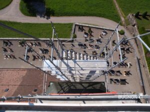 Echafaudages clocher Vaulruz Fribourg
