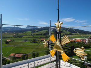 Echafaudages clocher Vaulruz Fribourg