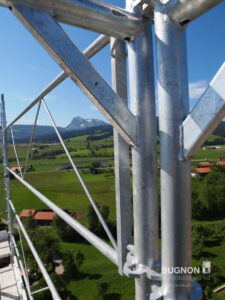 Echafaudages clocher Vaulruz Fribourg