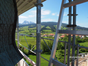 Echafaudages clocher Vaulruz Fribourg