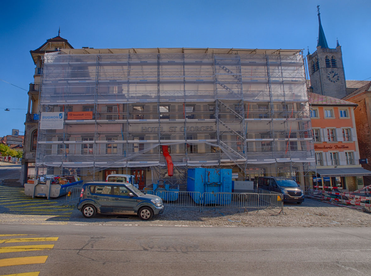 Echafaudage Toiture provisoire Romont 02