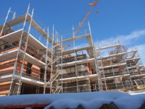Echafauages villa en construction Châtel-St-Denis