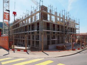 Echafaudage chantier HRS Moudon