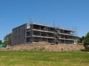 Echafaudage contruction logement Méziières