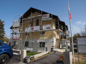 Echafaudages assainissement maison Cousset