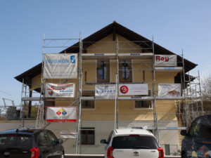 Echafaudages assainissement maison Cousset