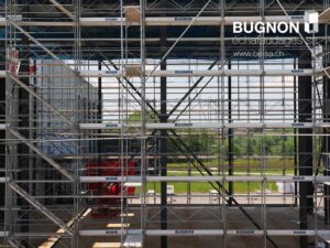 Echafaudages halle industrielle Semsales