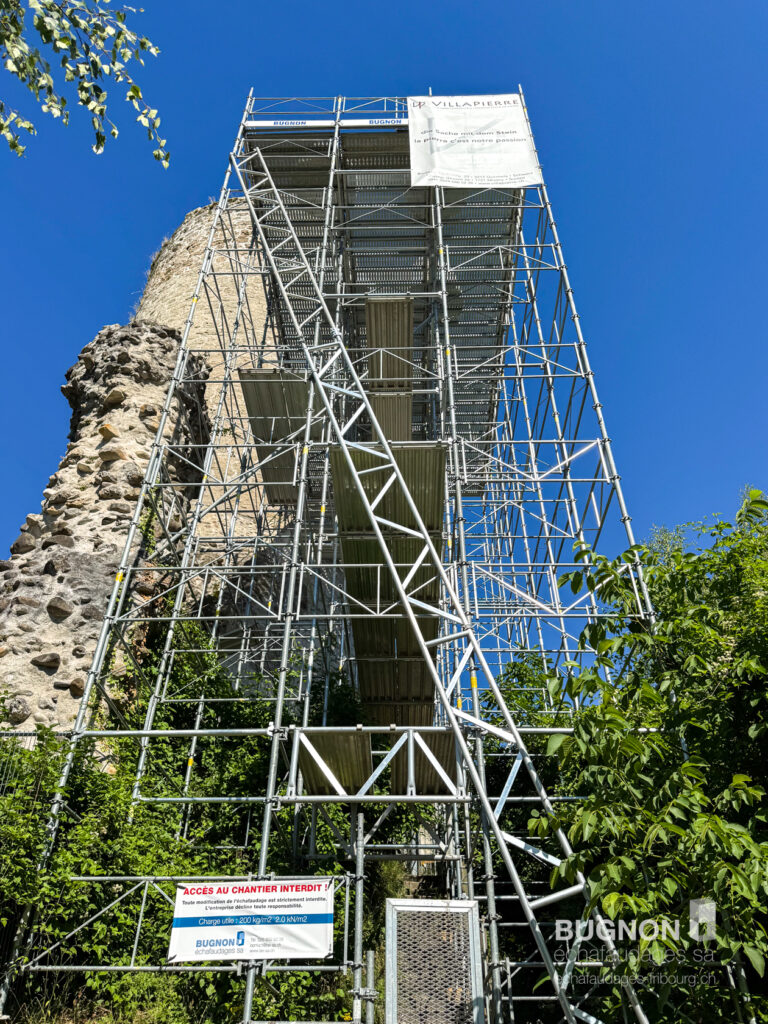 Tour de Montagny en réfection avec Bugnon échafaudages