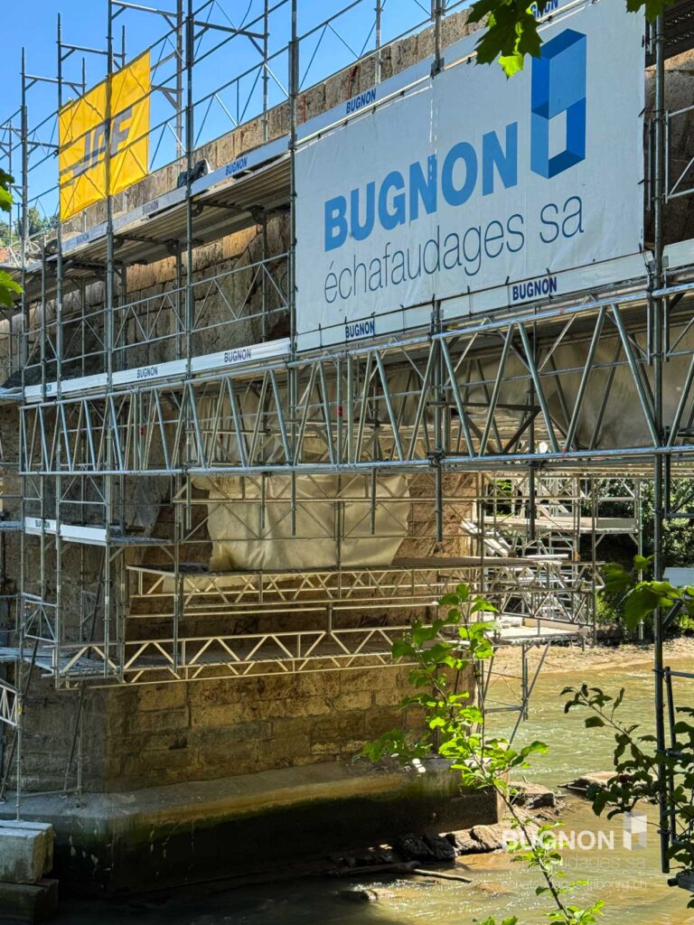 Échafaudage Bugnon à Fribourg, Suisse