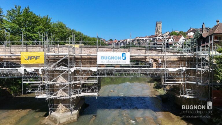 Échafaudage pour ouvrage d’art à Fribourg